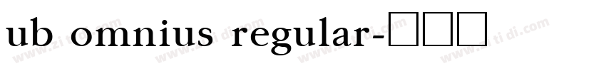 ub omnius regular字体转换